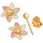 Birthstone - Gold Flower Earring Jackets - by Mt Rushmore